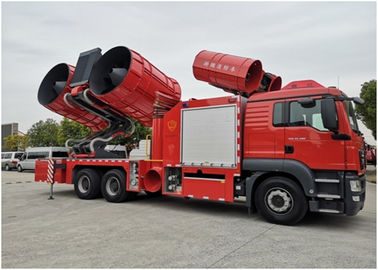 Large Smoke Exhaust Fire Fighting Truck 6*4 Drive Type 28t Weight 2300N Maximum Torque
