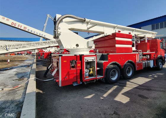 колесная база привода 4500mm корабля 6x4 платформы воздушной лестницы 435Hp противопожарная